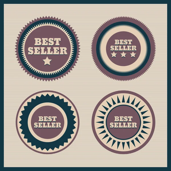Collection Premium Quality Labels Retro Vintage Styled Design — Stock Vector