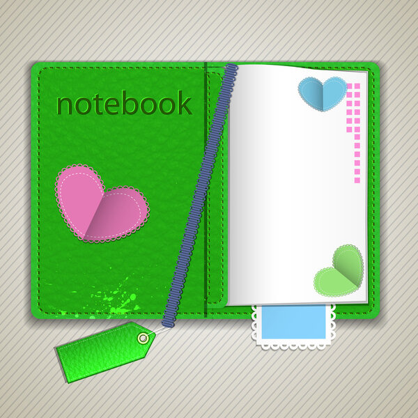  Notepad paper, vector design