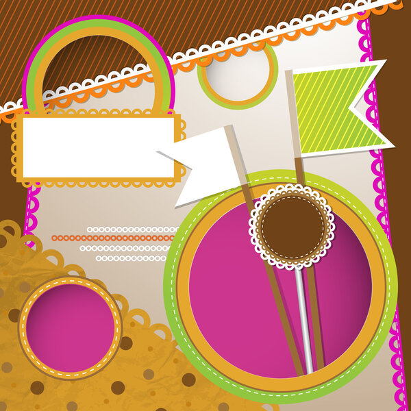 scrap booking, vector design