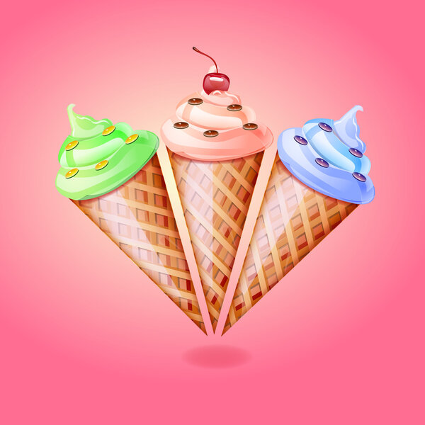 Ice cream cone, vector design