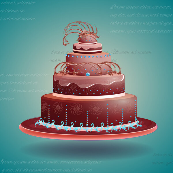 Birthday cake, vector design