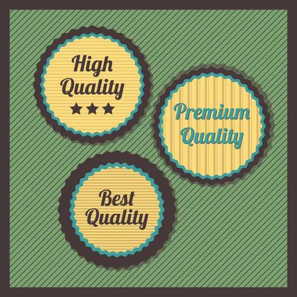 Collection Premium Quality Labels Retro Vintage Styled Design — Stock Vector