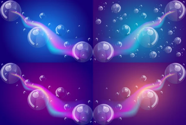 Glowing Abstract Background Bubbles Vector Illustration — Stock Vector