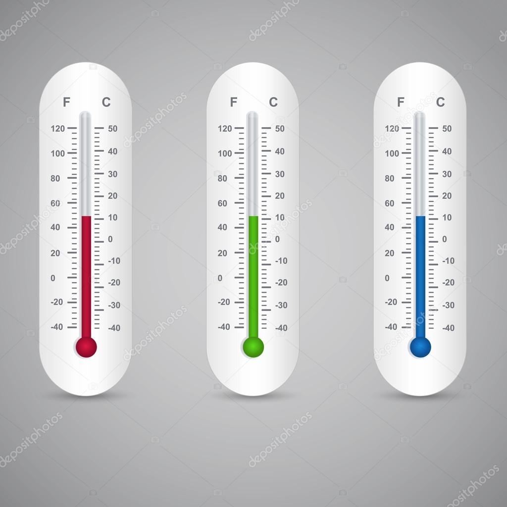 Thermometers set,  vector illustration 