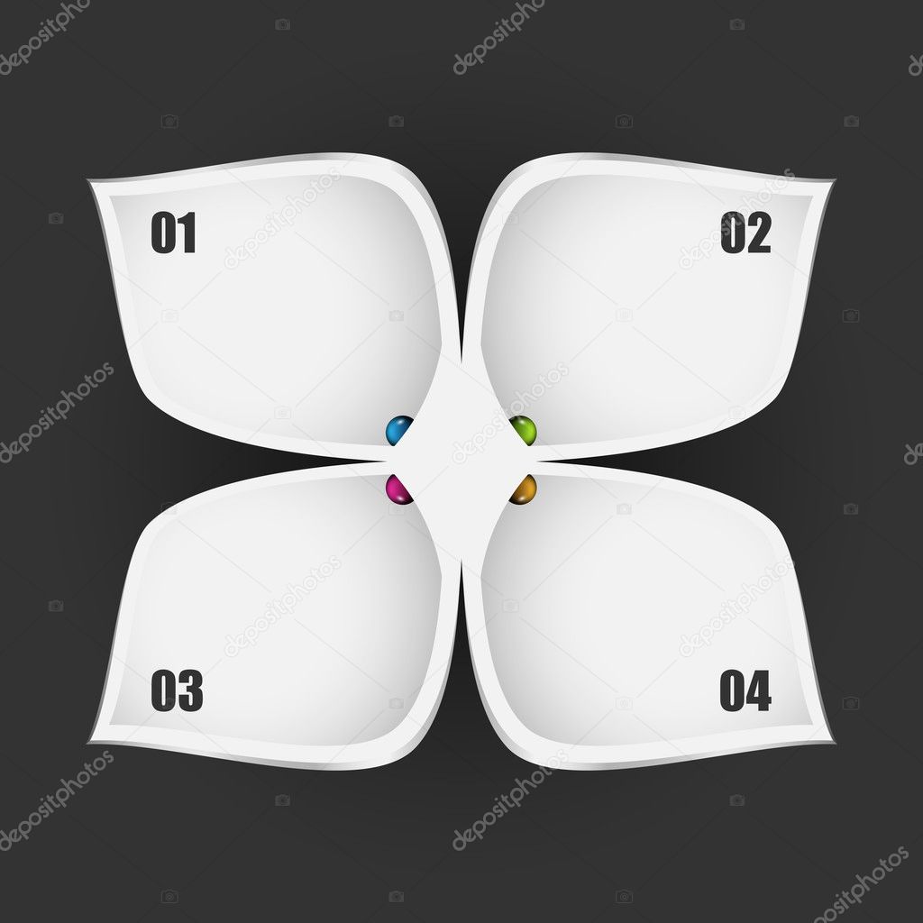 Banners with numbers,  vector illustration 