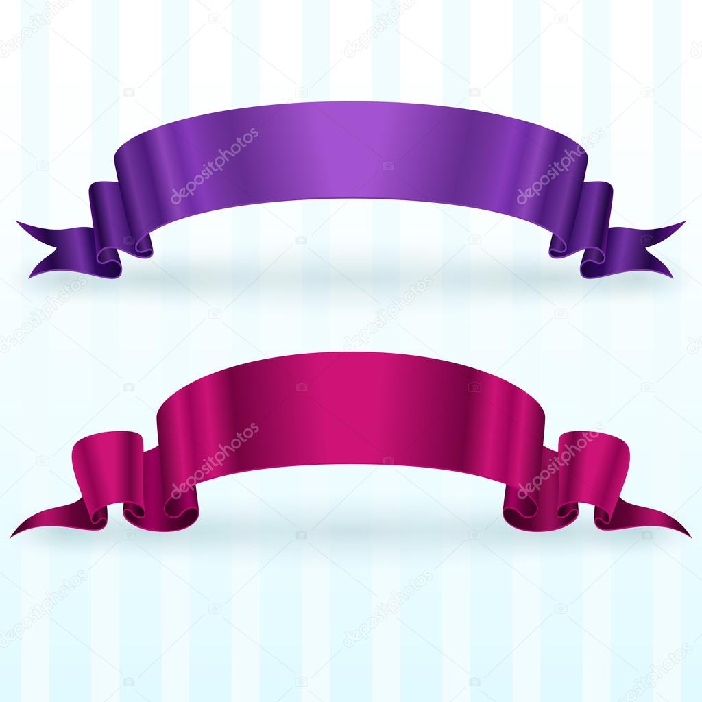 Banners with ribbon,  vector illustration 