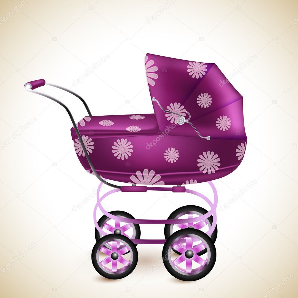Baby buggy, vector design