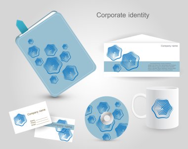 Professional corporate identity kit clipart