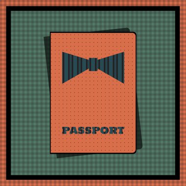 Passport cover. Vector illustration clipart