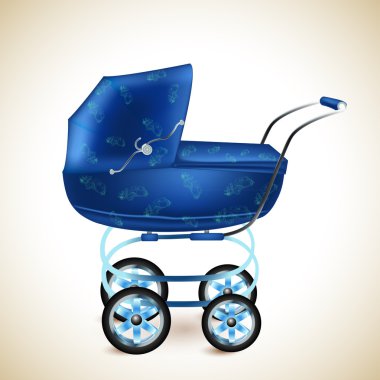 Baby buggy. vector illustration  clipart