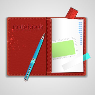 Vector Notepad paper, vector illustration  clipart