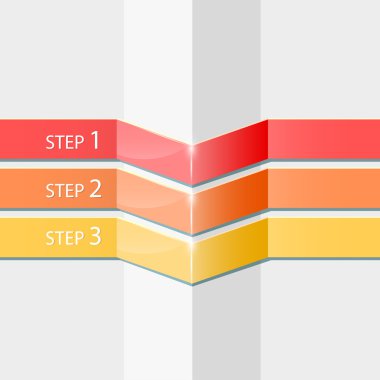 Vector progress steps,  vector illustration  clipart