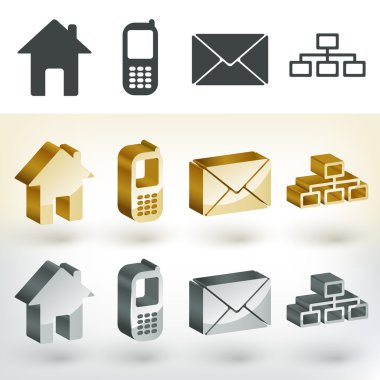 Vector communication icons,  vector illustration  clipart