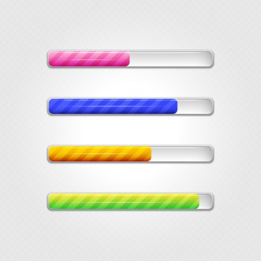 Vector loading bars. vector illustration  clipart