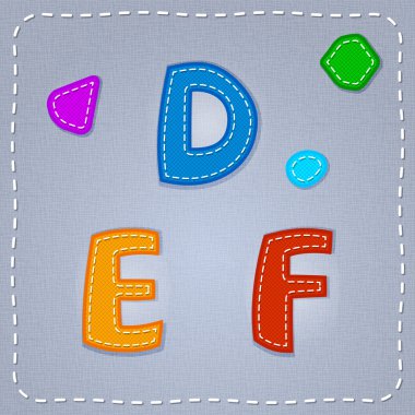 Vector colorful font. vector illustration  clipart