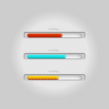 Vector loading bars. vector illustration  clipart