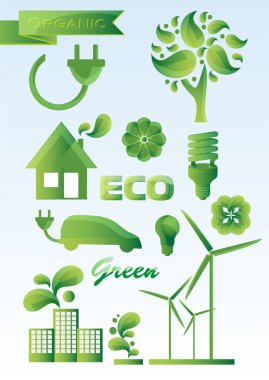 Ecology icon set. vector illustration  clipart