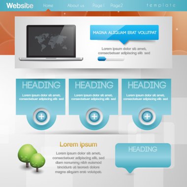 Website design template. vector illustration  clipart