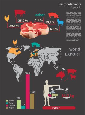 Vector infographic elements for export. clipart