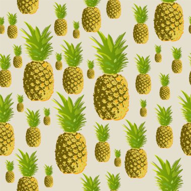 ananas ile vektör arka plan.
