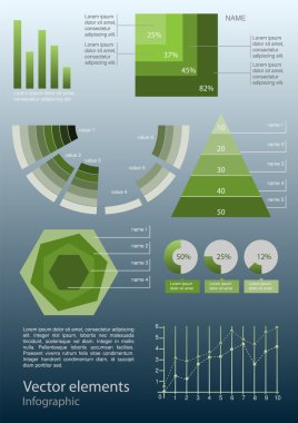 Vektör Infographic öğeleri. Vektör çizim 