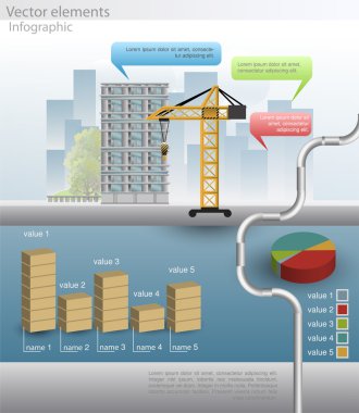Vektör Infographic öğeleri. Vektör çizim 