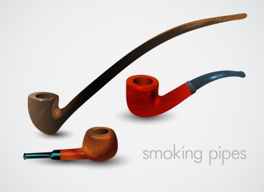 Vector set of smoking pipes.