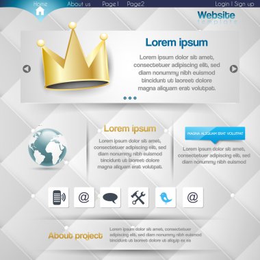 Web sitesi tasarım şablonu. vektör çizim 