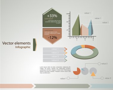 Vektör Infographic öğeleri. Vektör çizim 