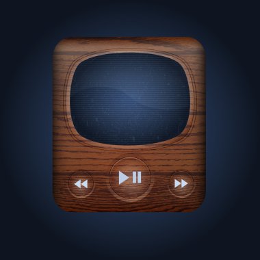 vektör retro web player.