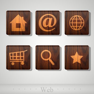 Vector set of web icons. clipart