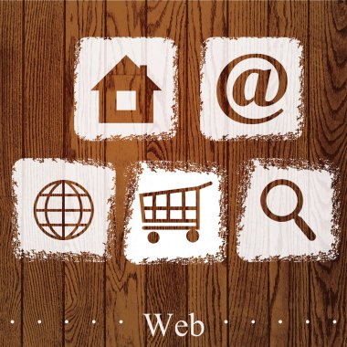 Vector set of web icons. clipart