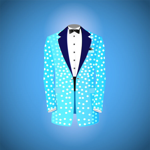 Blue suit  vector illustration 