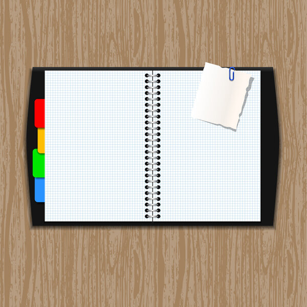 Vector Notepad paper, vector illustration 