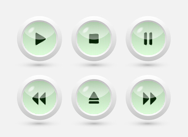 Multimedia Button interface vector illustration 