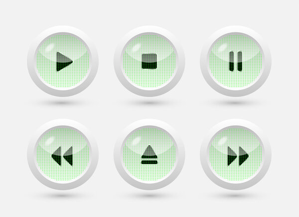 Multimedia Button interface vector illustration 