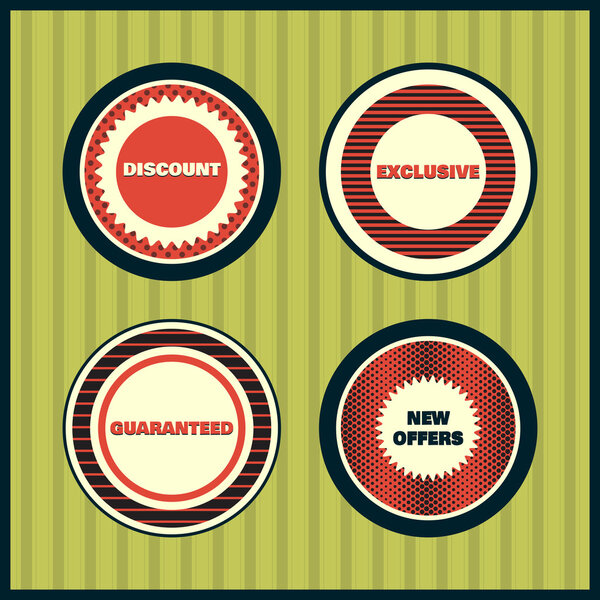 Collection of Premium Quality Labels with retro vintage styled design