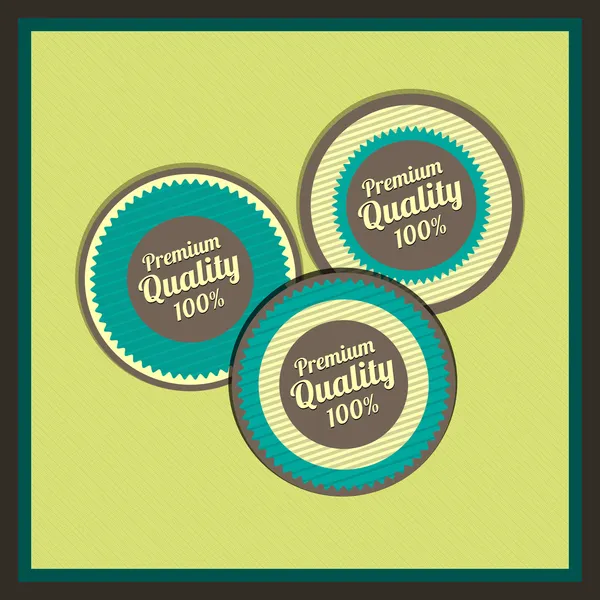 Collection Premium Quality Labels Retro Vintage Styled Design — Stock Vector