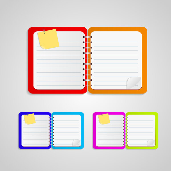 Vector Notepad paper, vector illustration 