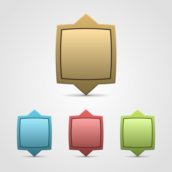 Этикетки установлены. векторная иллюстрация
 