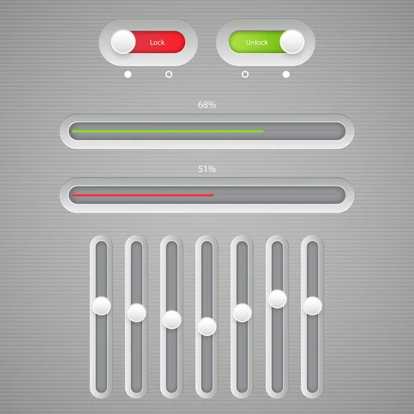 Multimedia Knop Interface Vectorillustratie — Stockvector