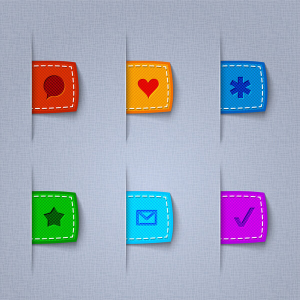 Векторные текстильные иконки
.