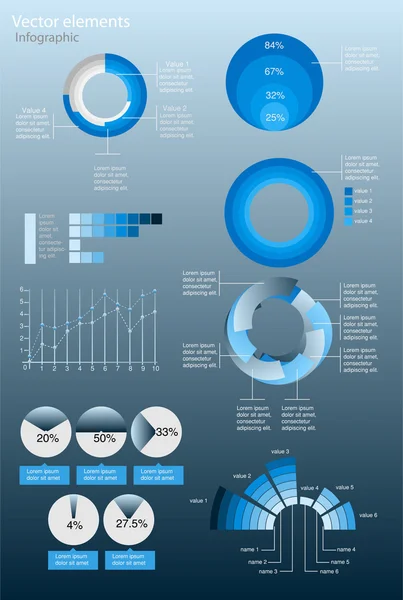 Vektorový Infographic Prvky Vektorové Ilustrace — Stockový vektor