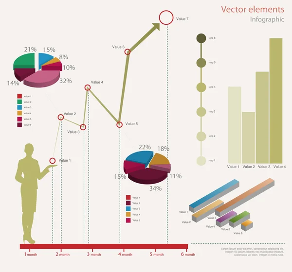 Infographic Vektorelement Vektorillustration — Stock vektor