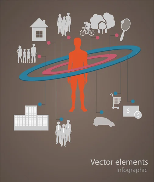 Elementos Infografía Vectorial Ilustración Vectorial — Archivo Imágenes Vectoriales