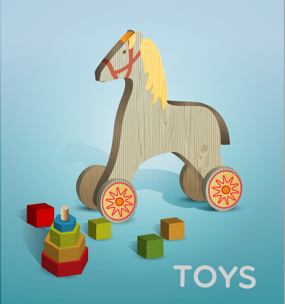Vector illustration of toys.