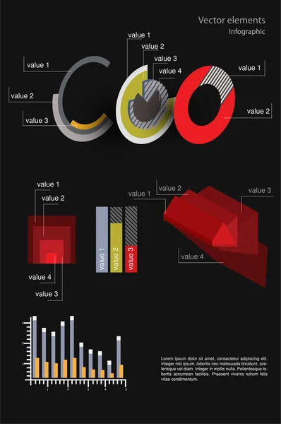 Vector Infographic Elements Vector Illustration — Stock Vector