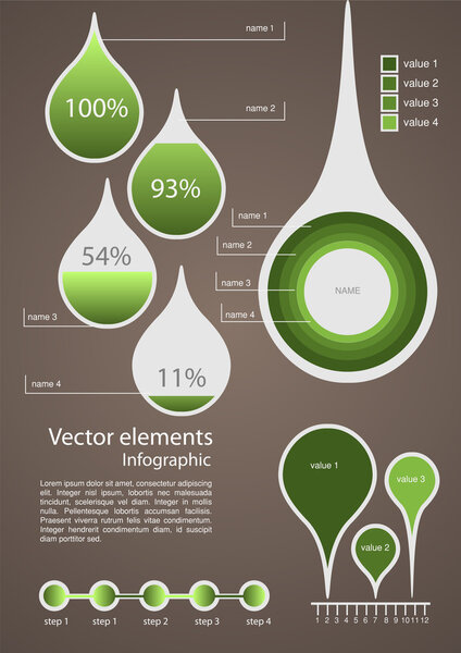 Vector infographic elements. vector illustration 