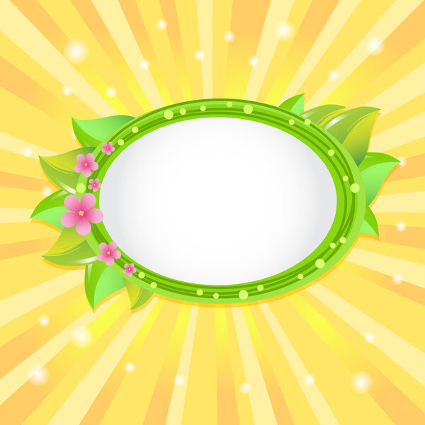 Открытка с цветами. Вектор
.