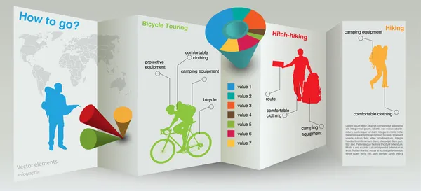 Vektör Infographic Öğeleri Vektör Çizim — Stok Vektör